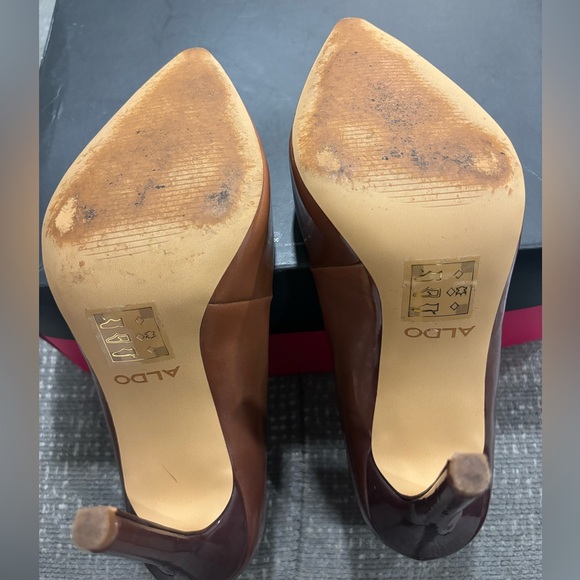 ALDO STESSY BROWN HEELS - Picture 6 of 8
